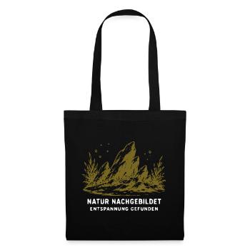 Natur Nachgebildet – Entspannung Gefunden - Stoffbeutel - Schwarz - Vorne