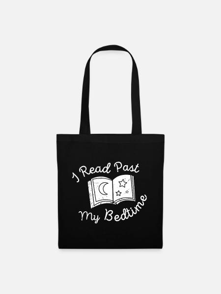 I read past my bedtimer - Stoffbeutel - Schwarz
