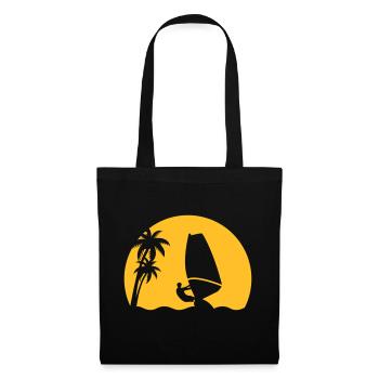 Windsurfers Sun sea waves surfing Palms Board - Tote Bag - black - Front