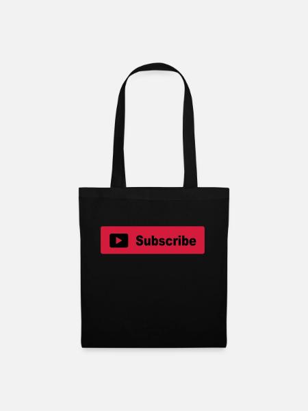 Subscribe Button - Tote Bag - black