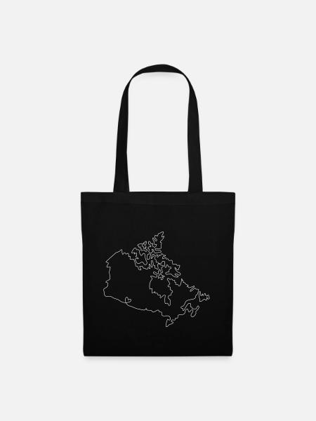 CANADA Heart - Stoffen tas - zwart