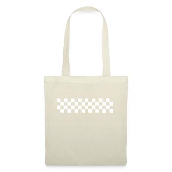 checkerboard - white on black - Tote Bag - nature - Front