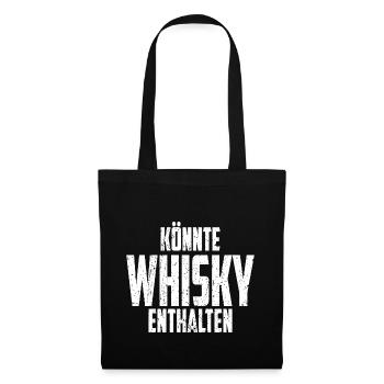 Whisky lustig - Stoffbeutel - Schwarz - Vorne