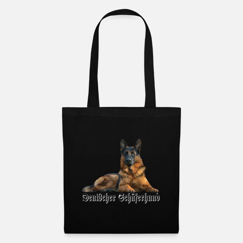 Deutscher Schäferhund,Schäferhund,Hundekopf,Hunde - Stoffbeutel - Schwarz