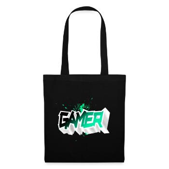 Gamer - Stoffbeutel - Schwarz - Vorne