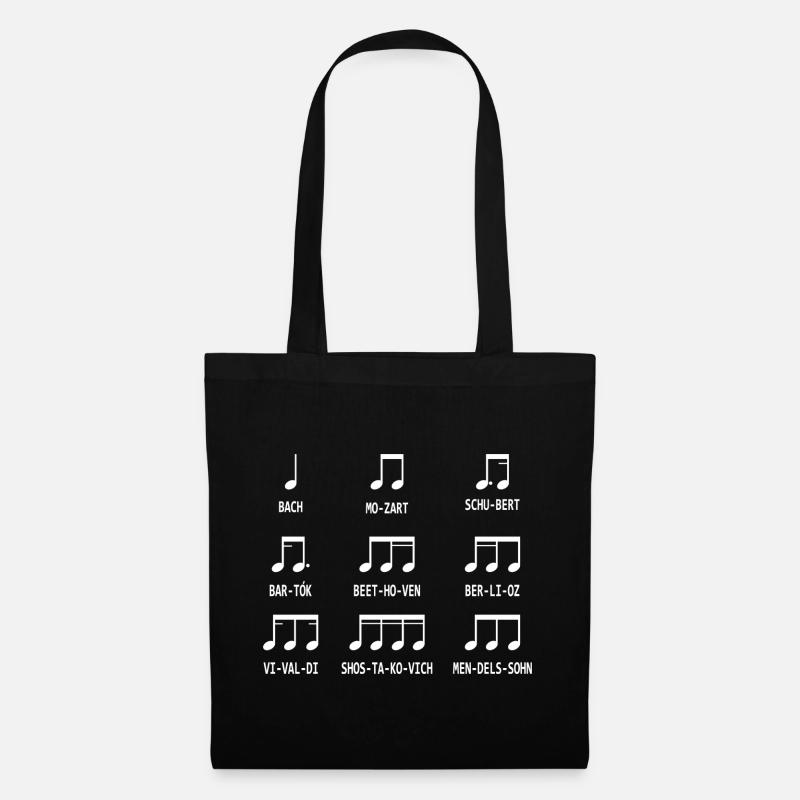 Music notes composer - Tote Bag - black