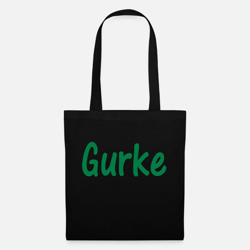 Gurke - Stoffbeutel - Schwarz