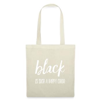 Le noir est une couleur si heureuse - Sac en tissu - nature - Devant