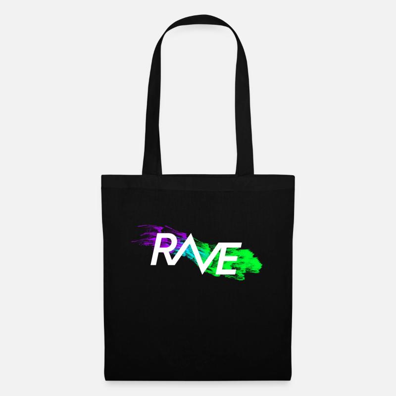 Rave neon - Tote Bag - black