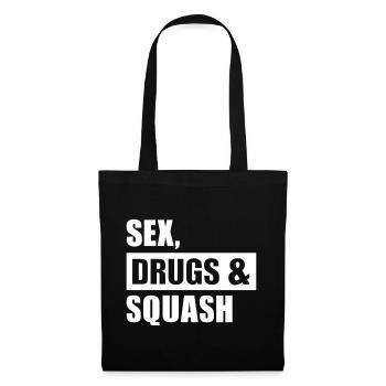 Squash - Stoffbeutel - Schwarz - Vorne