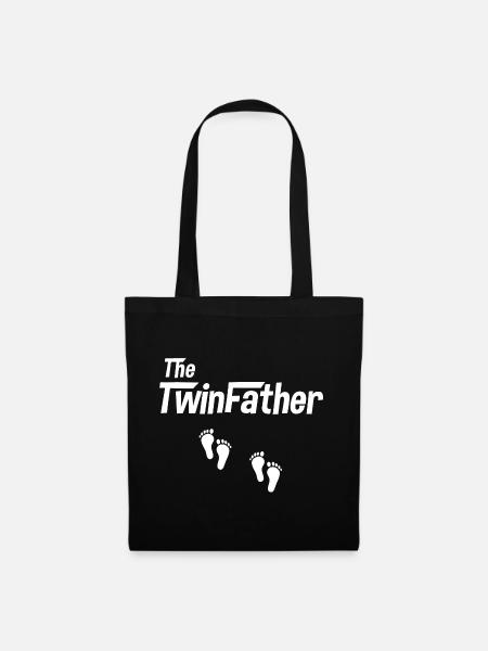 Twins Twin Father Papa Daddy - Tote Bag - black