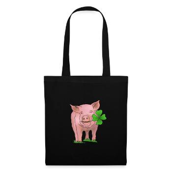 Glücksschwein - Tote Bag - black - Front