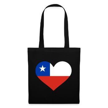 Chile - Stoffbeutel - Schwarz - Vorne