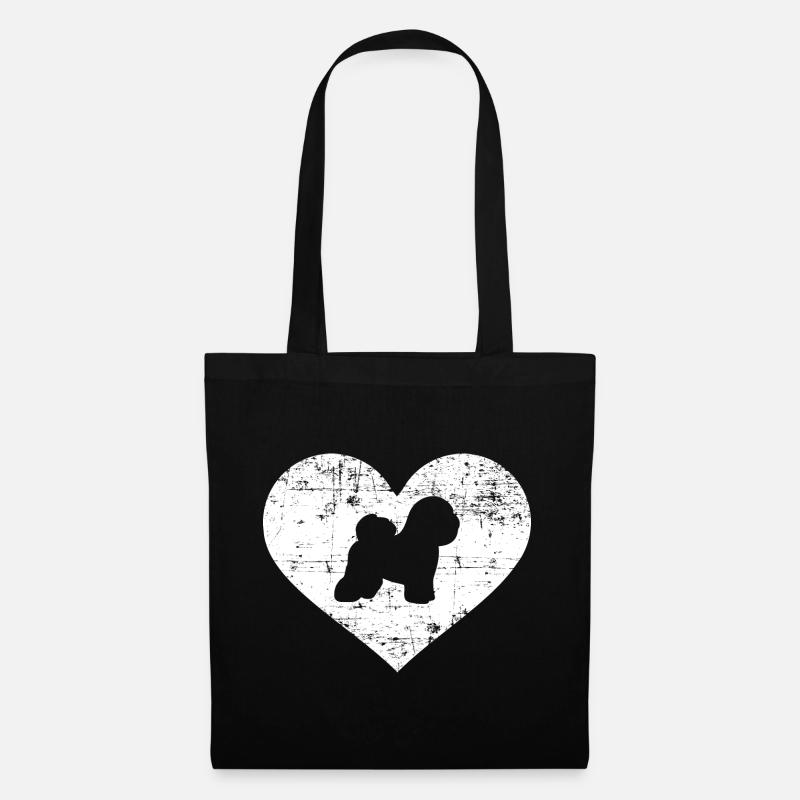 Bichon Frise - Sac en tissu - noir