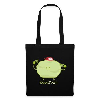 Chou-rappeur drôle - Sac en tissu - noir - Devant