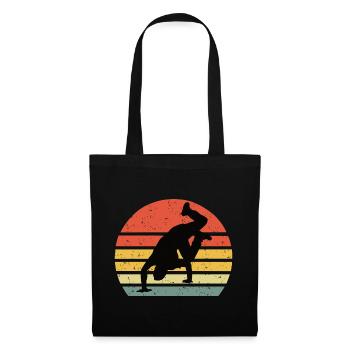Breakdance vintage rétro - Sac en tissu - noir - Devant