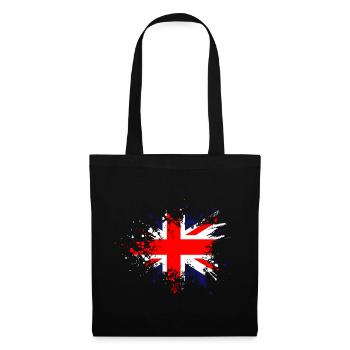 Great Britain Flag Spritzer Union Jack Klecks - Tote Bag - black - Front