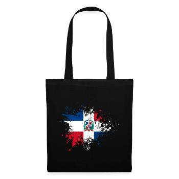 Dominican Republic flag paint splatter blob - Tote Bag - black - Front