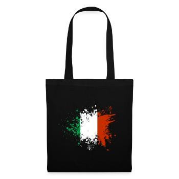 La peinture du drapeau italien éclabousse Rome Italie Pise - Sac en tissu - noir - Devant