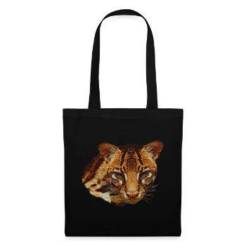Ocelot Head, Big Cat, Animal Faces - Tote Bag - black - Front