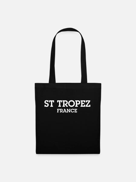 Saint Tropez - France - Cote d’Azur - Sac en tissu - noir