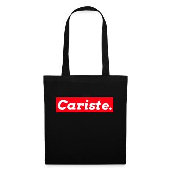 Cariste rotes Rechteck - Stoffbeutel - Schwarz - Vorne
