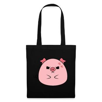 badass cool angry sweet pig pig pig - Tote Bag - black - Front