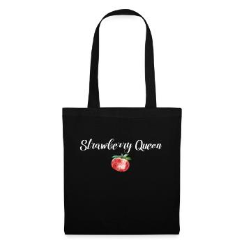 Strawberry Queen - Reine des fraises - Sac en tissu - noir - Devant