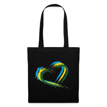 Rwanda Coeur - Sac en tissu - noir - Devant