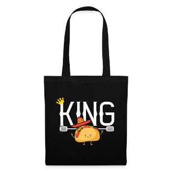 king taco tacos cuisine mexicaine - Sac en tissu - noir - Devant
