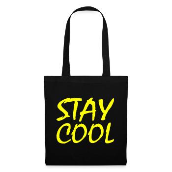Stay cool - Stoffbeutel - Schwarz - Vorne