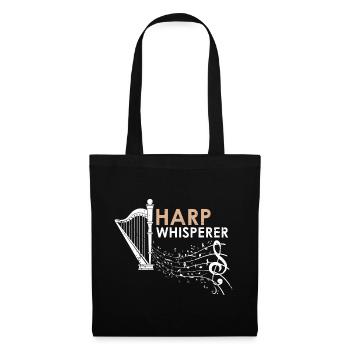 Harp design for harpist and harp player - Tote Bag - black - Front