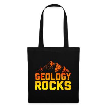 Geologie rockt - Stoffbeutel - Schwarz - Vorne