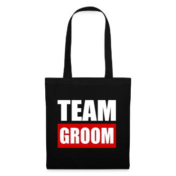 Team groom - Sac en tissu - noir - Devant