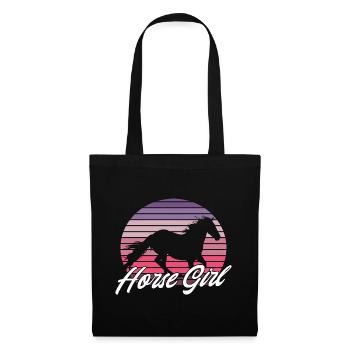 Horse Girl - Stoffbeutel - Schwarz - Vorne