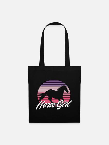 Horse Girl - Stoffbeutel - Schwarz