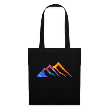 Mountains Mountain Silhouette Mountaineering Hike - Tote Bag - black - Front