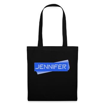 Étiquette nominative JENNIFER Jennifer - Sac en tissu - noir - Devant