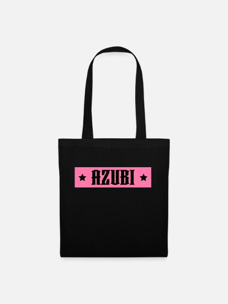 AZUBI rosa tshirt - Stoffbeutel - Schwarz