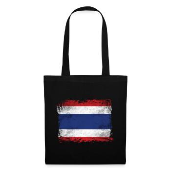 Thailand Flagge - Stoffbeutel - Schwarz - Vorne