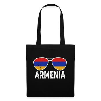 Armenia Armenien Sonnenbrille Armenian Flagge Flag - Stoffbeutel - Schwarz - Vorne