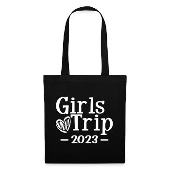 Voyage des filles 2023 Mignonnes Filles Voyage Week-end Vacances - Sac en tissu - noir - Devant