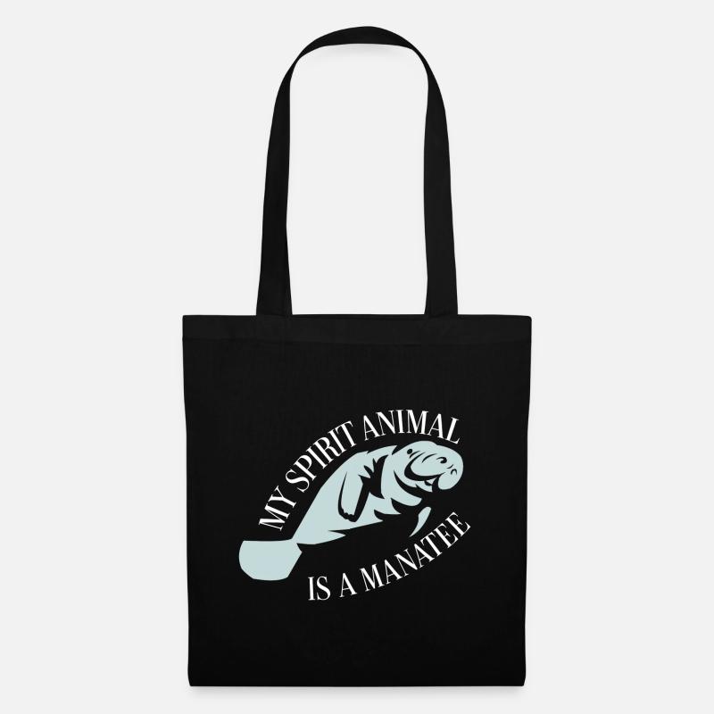 Ich liebe Manatee, Dugongs - Stoffbeutel - Schwarz
