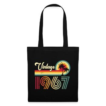 Millésime 1967 Anniversaire né en 1967 - Sac en tissu - noir - Devant