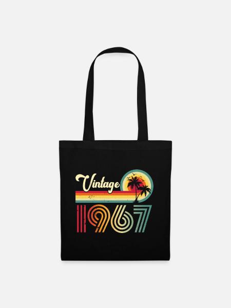 Vintage 1967 Birthday Born 1967 - Tote Bag - black