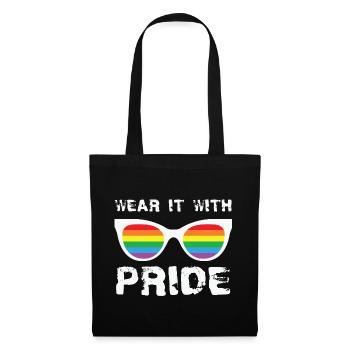 LBGT Flag Gay Pride Human Portez-le avec fierté - Sac en tissu - noir - Devant