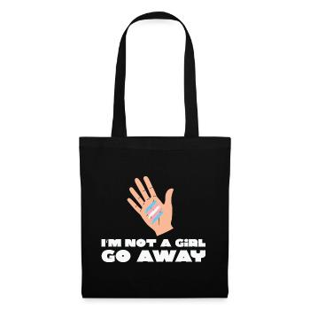 LBGT Flag Gay Pride Human I’m not a Girl go away - Sac en tissu - noir - Devant