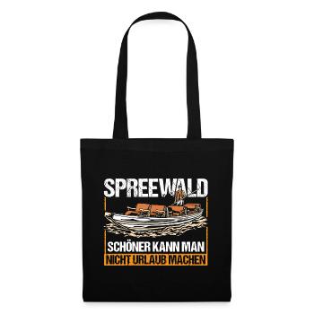 Spreewald schöner kann man nicht Urlaub machen - Stoffbeutel - Schwarz - Vorne