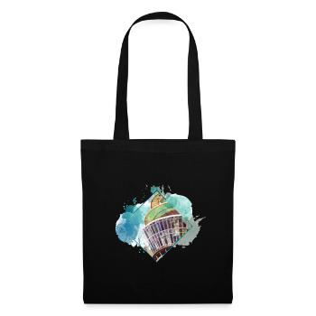 Düsseldorf Allemagne City Skyline Splash Coloré - Sac en tissu - noir - Devant