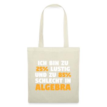 Mathematik Mathe Rechnen Algebra - Stoffbeutel - Natur - Vorne